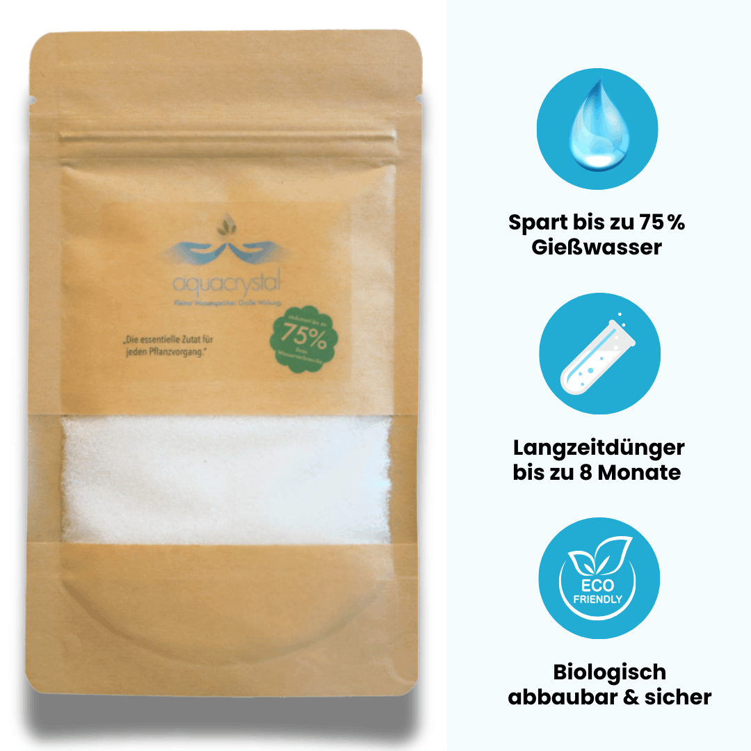 Wasserspeicher Granulat mit Langzeitdünger – Aqua Crystal Plus®